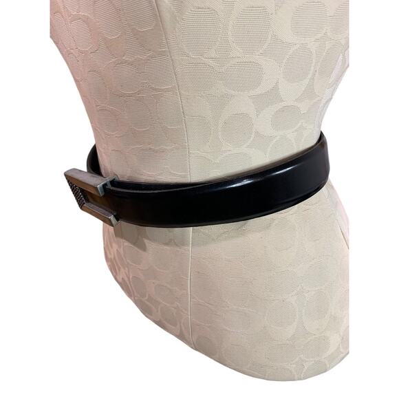 Size 28 Vicenza Black Leather Belt 415 Italian Calfskin Womens Buckle 1179 main image 4